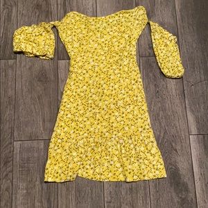 Floral yellow dress